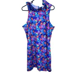{NWT} Chelsea Gunn Floral Ruffle Neck Resort Dress XL